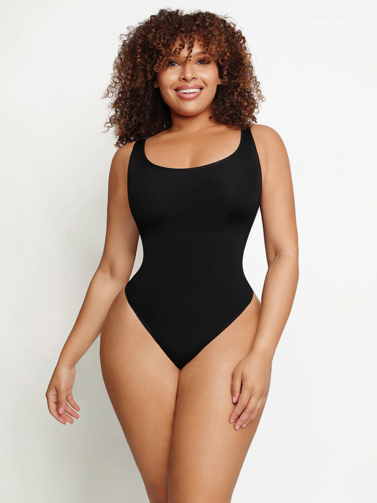 Feelingirl Seamless Outerwear Belly Control Thong Bodysuit
